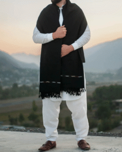 Black Men Shawl wyar fabric