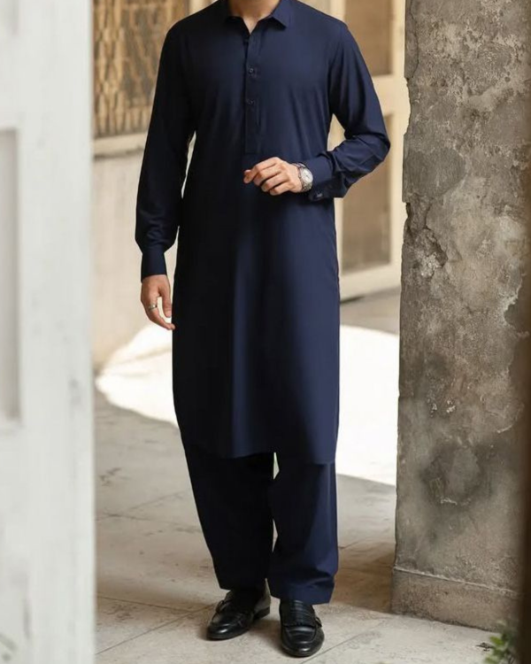 Navy Blue wyar ready to wear fabric